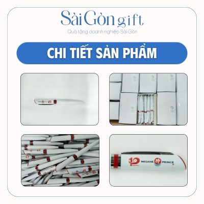 Bút Bi Nhựa Màu Trắng In Logo Quà Tặng Kỷ Niệm SG-BK02