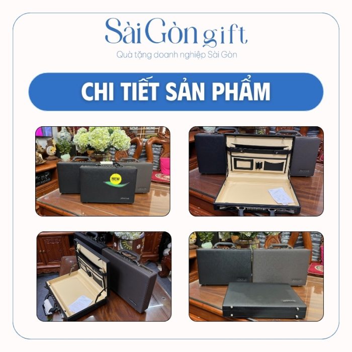 Cặp Da Công Tác Khóa Số In Logo Quà Tặng Nhân Viên SG-CD05