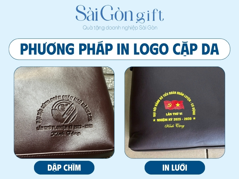 Công nghệ in logo lên cặp da