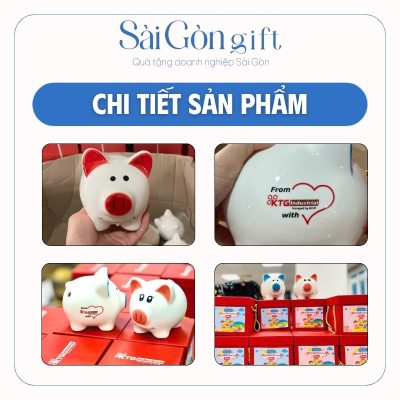 Heo Đất Tiết Kiệm Nhiều Màu In Logo Quà Tặng Khách Hàng SG-HD14