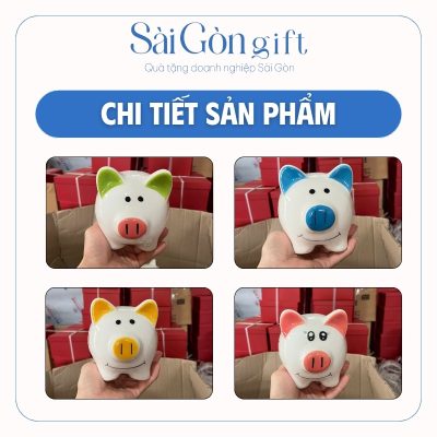 Heo Đất Tiết Kiệm Nhiều Màu In Logo Quà Tặng Khách Hàng SG-HD14