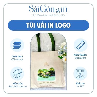 Túi Vải Canvas In Màu Phong Cảnh Quà Tặng Khách Hàng SG-TV12