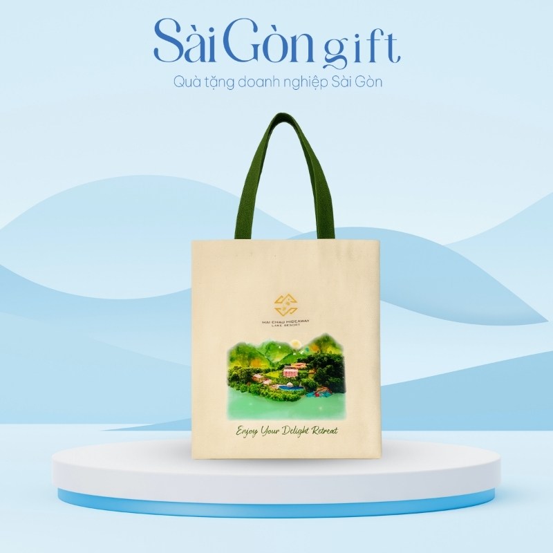 Túi Vải Canvas In Màu Phong Cảnh Quà Tặng Khách Hàng SG-TV12