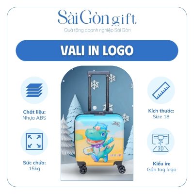 Vali Trẻ Em Dáng Hộp Size 18 In Logo Quà Tặng Khách Hàng SG-VL08