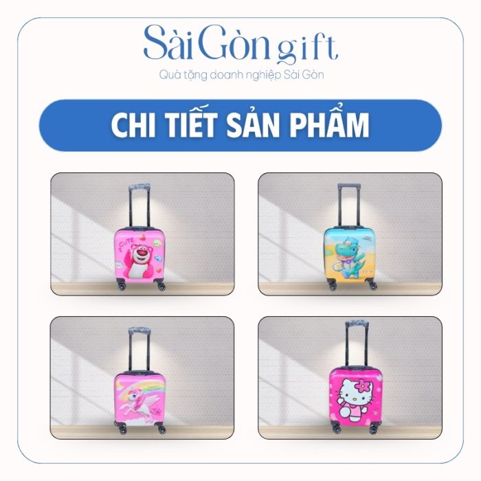 Vali Trẻ Em Dáng Hộp Size 18 In Logo Quà Tặng Khách Hàng SG-VL08
