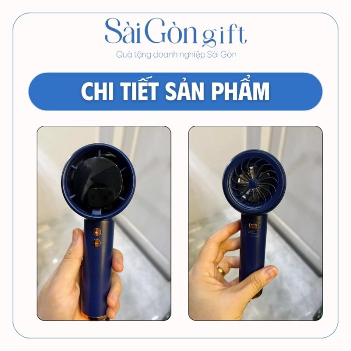 Quạt Điện Turbo Di Động In Logo Quà Tặng Khách Hàng SG-QD07