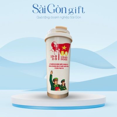 Cốc Giữ Nhiệt In Logo Quà Tặng Kỷ Niệm 80 Năm Quốc Khánh Việt Nam SG-LGN13