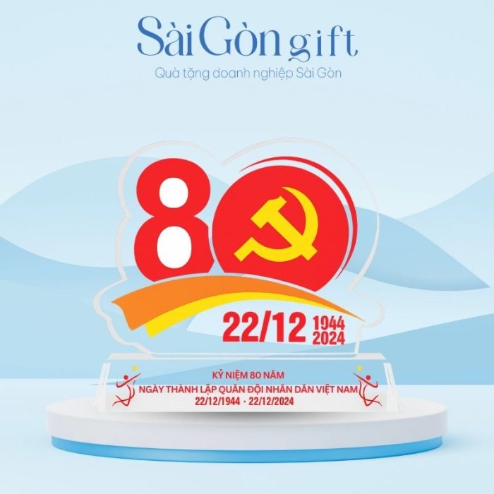 Cúp Pha Lê Quà Tặng Kỷ Niệm 80 Năm Thành Lập Quân Đội Nhân Dân Việt Nam SG-KNC19
