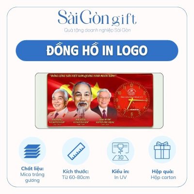 Đồng Hồ Tráng Gương Cao Cấp Quà Tặng Đại Hội 2/9 SG-DH13