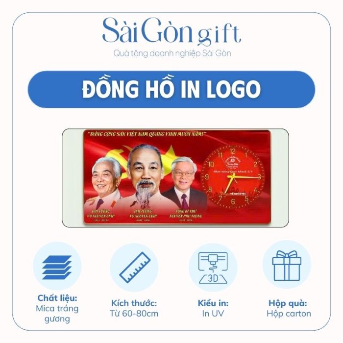 Đồng Hồ Tráng Gương Cao Cấp Quà Tặng Đại Hội 2/9 SG-DH13