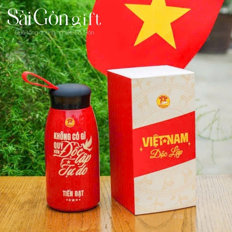 Bình giữ nhiệt quà tặng đại hội in logo
