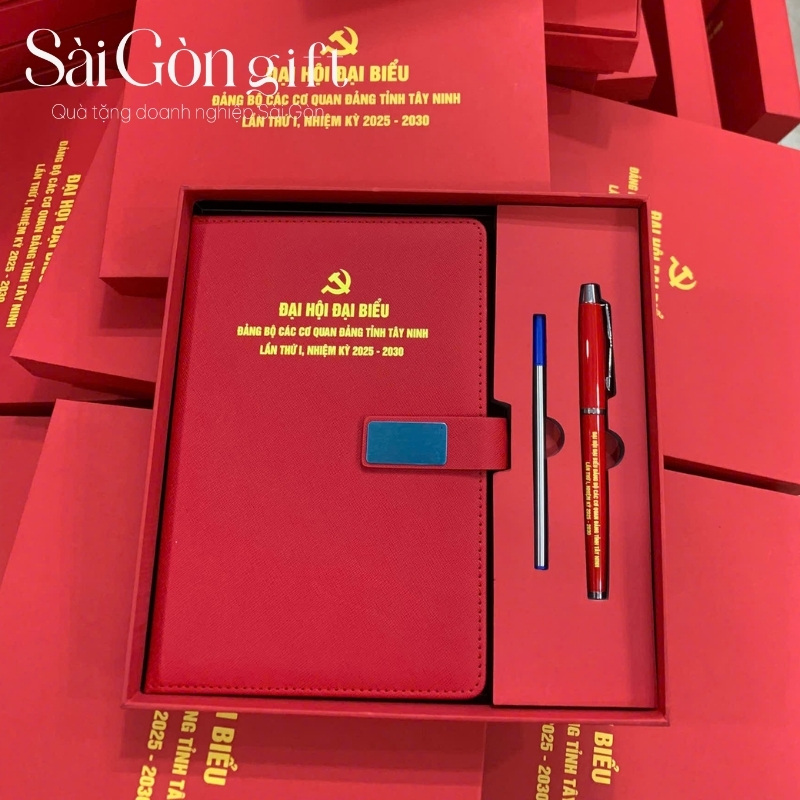 Bộ giftset quà tặng sổ da bút ký