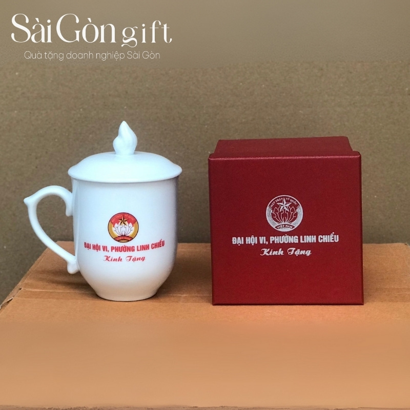 Quà tặng cốc sứ in logo