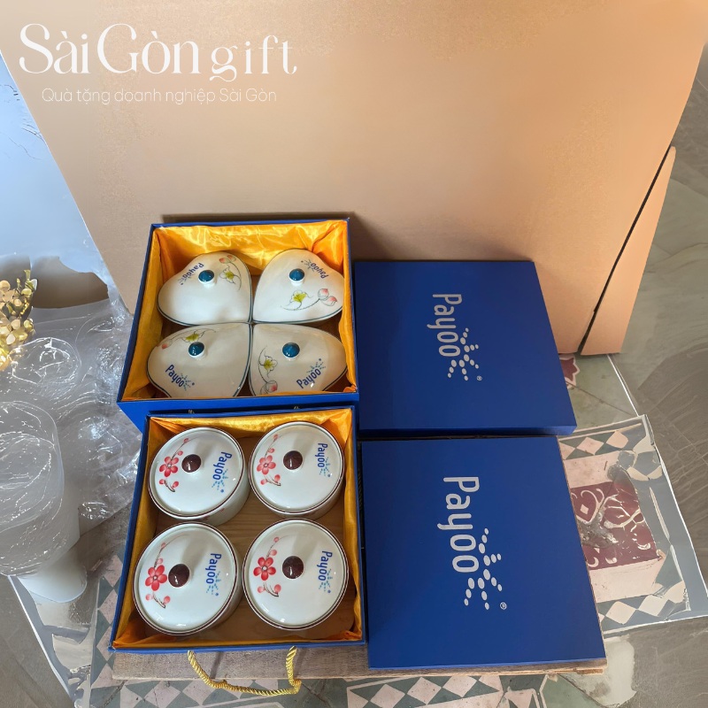 Khay mứt sứ in logo quà tặng
