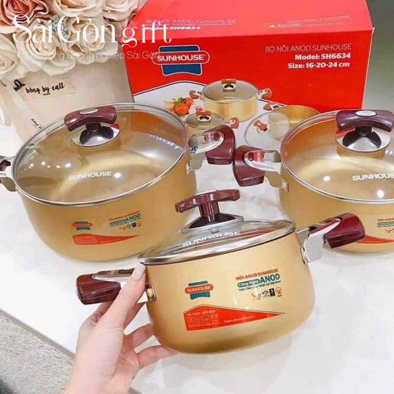 Bộ nồi inox quà tặng