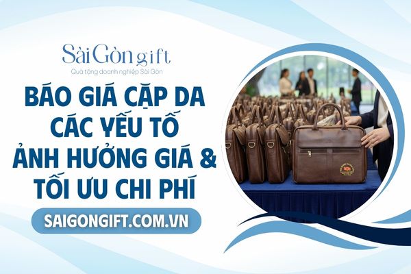 Báo giá cặp da quà tặng in logo