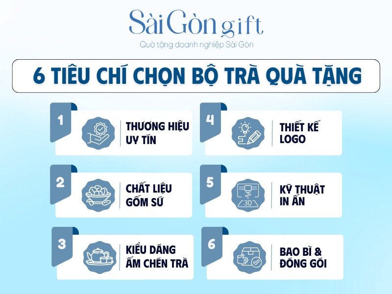 Tiêu chí chọn quà tặng ấm chén in logo