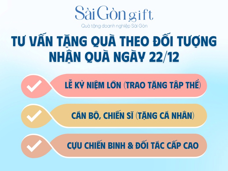 3 đối tượng nhận quà tặng 22/12