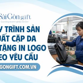 Quy trình sản xuất cặp da in logo