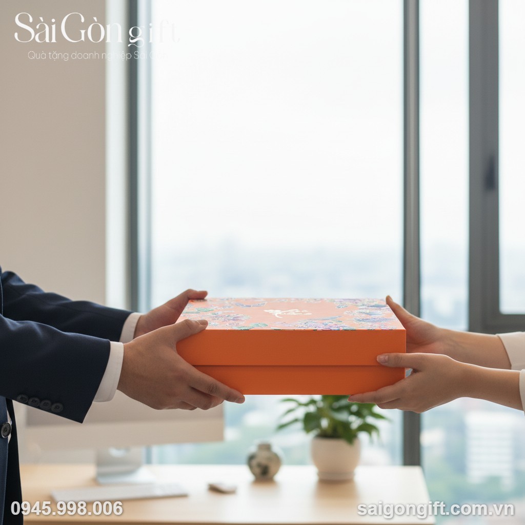 Hộp Quà Tết Sắc Xuân trong không gian Tết truyền thống